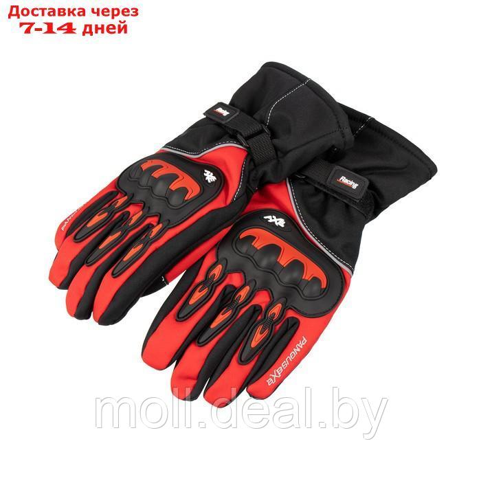 Перчатки мотоциклетные, зимние, размер XL, красный - фото 1 - id-p214516875
