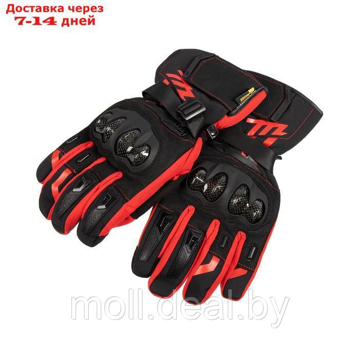 Перчатки мотоциклетные, зимние, размер XL, красный - фото 1 - id-p214516883