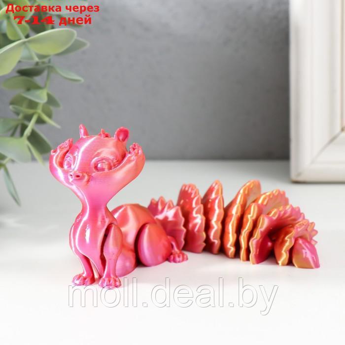 Сувенир-антистресс "Белка Бэлла" 15,5х4х6,5 см, розовый хамелеон - фото 1 - id-p214518002