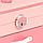 Шкатулка кожзам для украшений "Шейла" розовая с караловым 25,5х18,5х14 см, фото 2