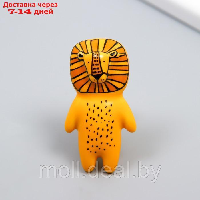 Ручка для шкатулки керамика, металл "Львёнок" 6,3х3,5 см - фото 1 - id-p214517023