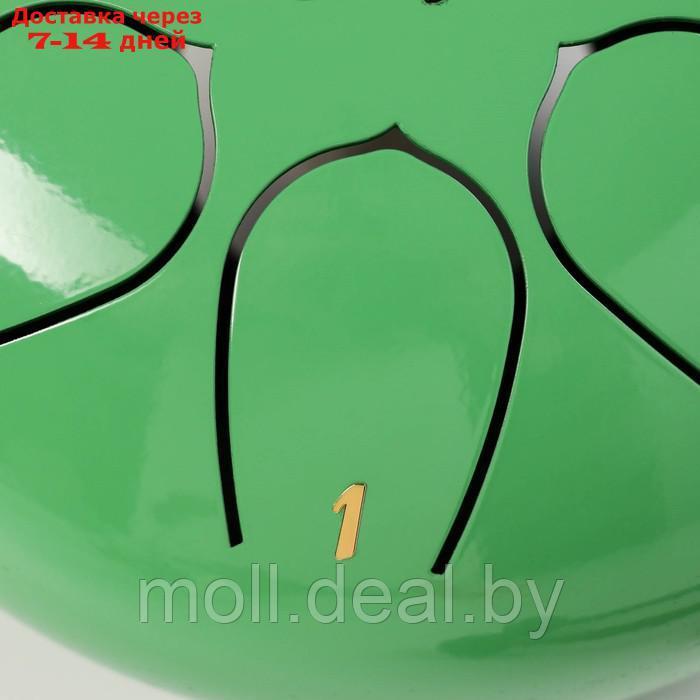 Музыкальный инструмент Глюкофон, зеленый, 8 лепестков, 15 х 9 см - фото 4 - id-p214518089