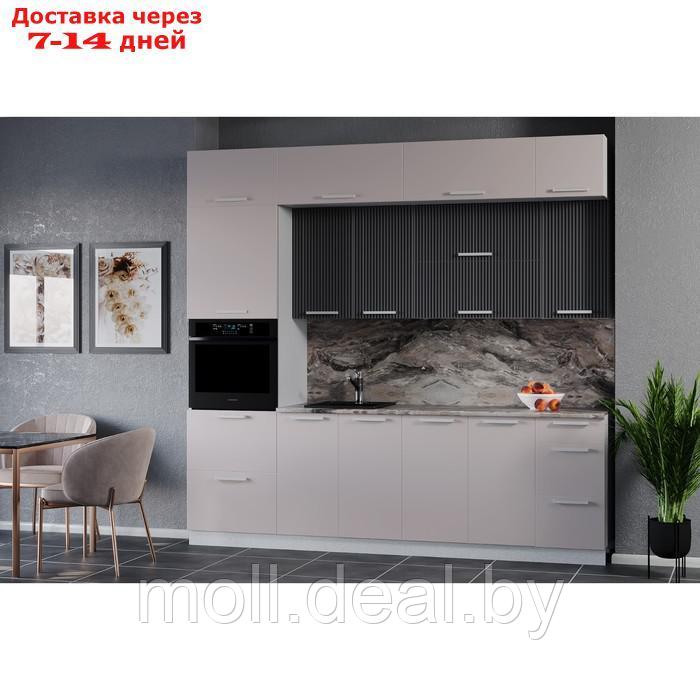 Кухонный гарнитур 3х уровневый Кристен 2600, Белый/Графит - фото 1 - id-p214514544