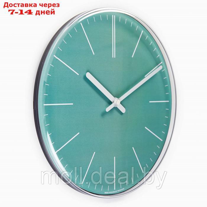 Часы настенные, серия: Интерьер, плавный ход, d-30 см, зеленые - фото 2 - id-p214514597