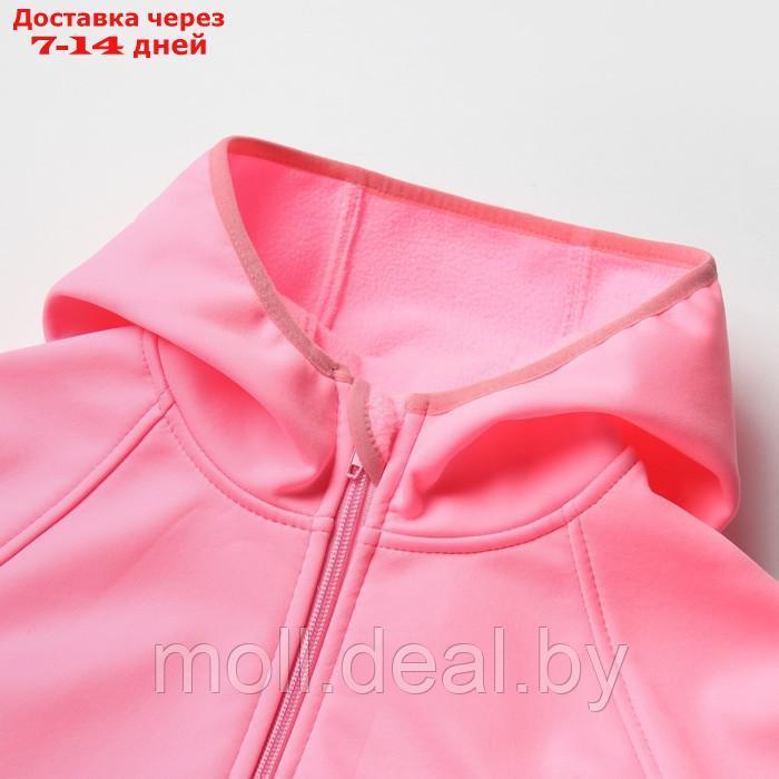 Бомбер (джемпер) с капюшоном для девочки MINAKU, цвет розовый, рост 122 см - фото 2 - id-p214517203