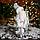 Дед Мороз "С ёлочкой и с посохом с бантиком" 33 см, серебро, фото 2