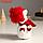 Кукла интерьерная "Снеговик в красной шапке ушанке-колпаке" 19 см, фото 2