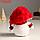 Кукла интерьерная "Снеговик в красной шапке ушанке-колпаке" 19 см, фото 3