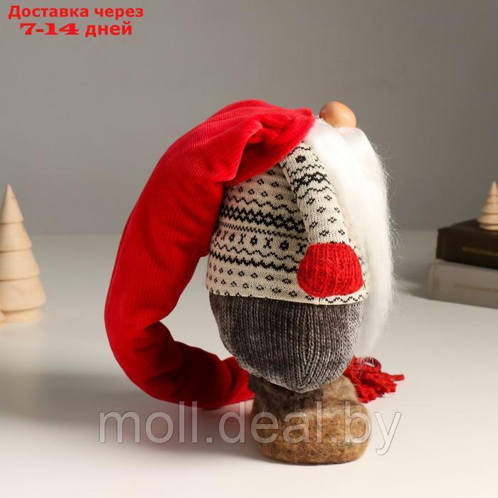 Кукла интерьерная "Дедушка Мороз в длинном колпаке с кисточкой" 24,5 см - фото 2 - id-p214517449