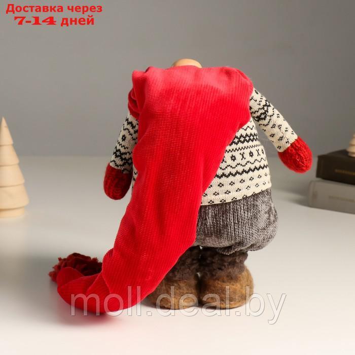 Кукла интерьерная "Дедушка Мороз в длинном колпаке с кисточкой" 24,5 см - фото 3 - id-p214517449