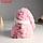 Кукла интерьерная свет "Дед Мороз в розовой шубке и длинном колпаке" 20х20х25 см, фото 5