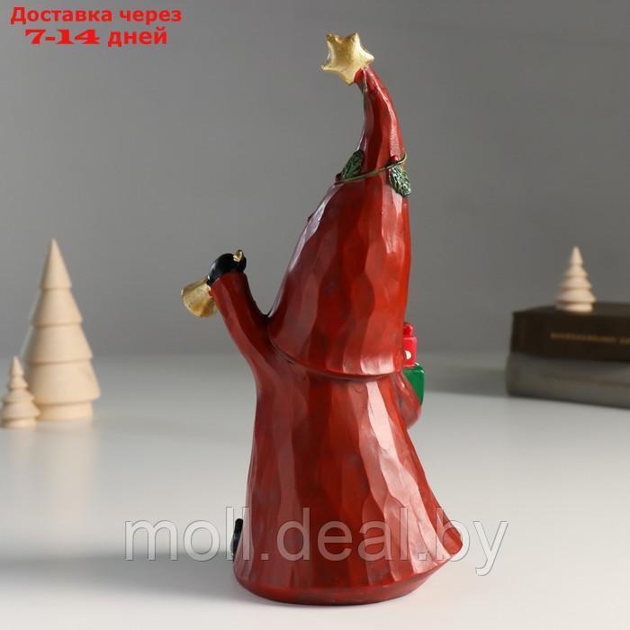 Сувенир полистоун "Дед Мороз в красном наряде, с подарками и колокольчиком" 10,5х9х22,5 см - фото 3 - id-p214518562
