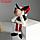 Кукла интерьерная "Лосик новогодний в красно-зелёном костюме" длинные ножки 14х12х45 см, фото 3