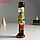Сувенир керамика "Усатый щелкунчик в зелёно-красном камзоле с ружьём" 25х8х6,5 см, фото 4