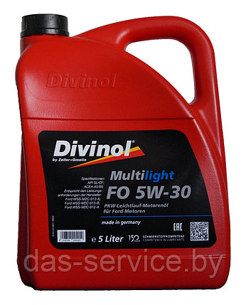 Моторное масло Divinol Multilight FO 5W-30 (синтетическое моторное масло 5w30) 5 л., фото 2