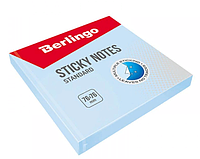 Самоклеящийся блок Berlingo "Standard", 76*76мм, 100л, голубой