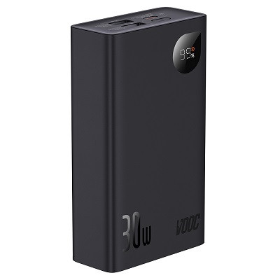 Внешний аккумулятор Baseus Adaman2 Display Fast Charge Power Bank 20000mAh 30W (VOOC Edition) с кабелем USB - - фото 4 - id-p214561754
