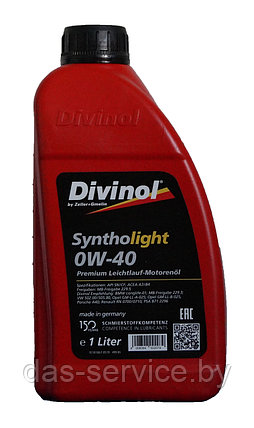 Моторное масло Divinol Syntholight 0W-40 (синтетическое моторное масло 0w40) 1 л., фото 2