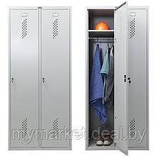 Шкаф металлический / Шкаф для раздевалок ПРАКТИК LS-21-80 для одежды