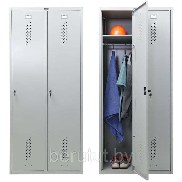 Шкаф металлический / Шкаф для раздевалок ПРАКТИК LS-21-80 для одежды - фото 2 - id-p183304994