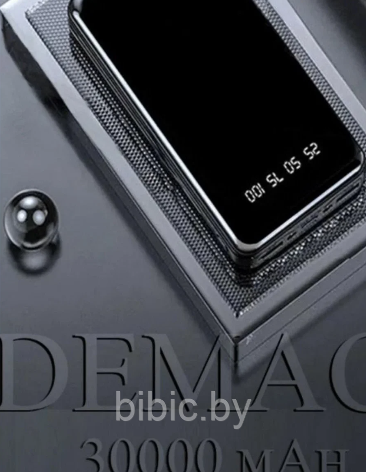 Внешний аккумулятор Power bank Demaco A86 30000 mah, черный пауэрбанк для зарядки телефона часов наушников - фото 4 - id-p214569350