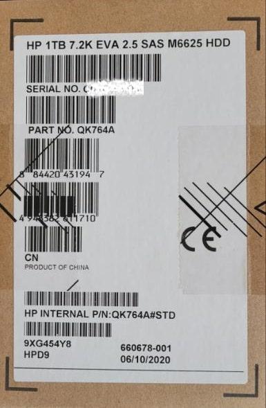 QK764A 660678-001 Жесткий диск HP M6625 1TB 7.2K 6G 2.5 SAS