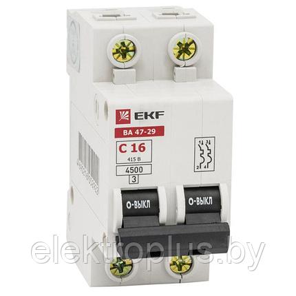 Выключатель автоматический ВА 47-29 4,5kA 2P (C) EKF Basic, фото 2