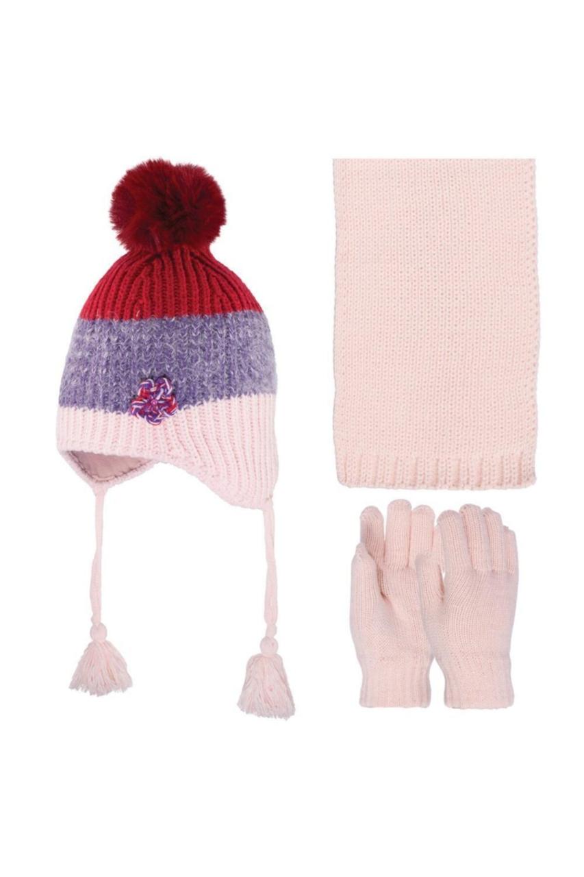 Комплект для девочки (шапка,шарф,перчатки) модель Р-К2940-04 - фото 2 - id-p134779453