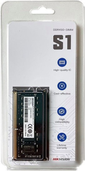 Оперативная память Hikvision S1 4GB DDR4 SODIMM PC4-21300 HKED4042BBA1D0ZA1/4G - фото 2 - id-p214576554