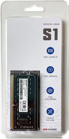 Оперативная память Hikvision S1 16GB DDR4 SODIMM PC4-21300 HKED4162DAB1D0ZA1/16G - фото 2 - id-p214576556