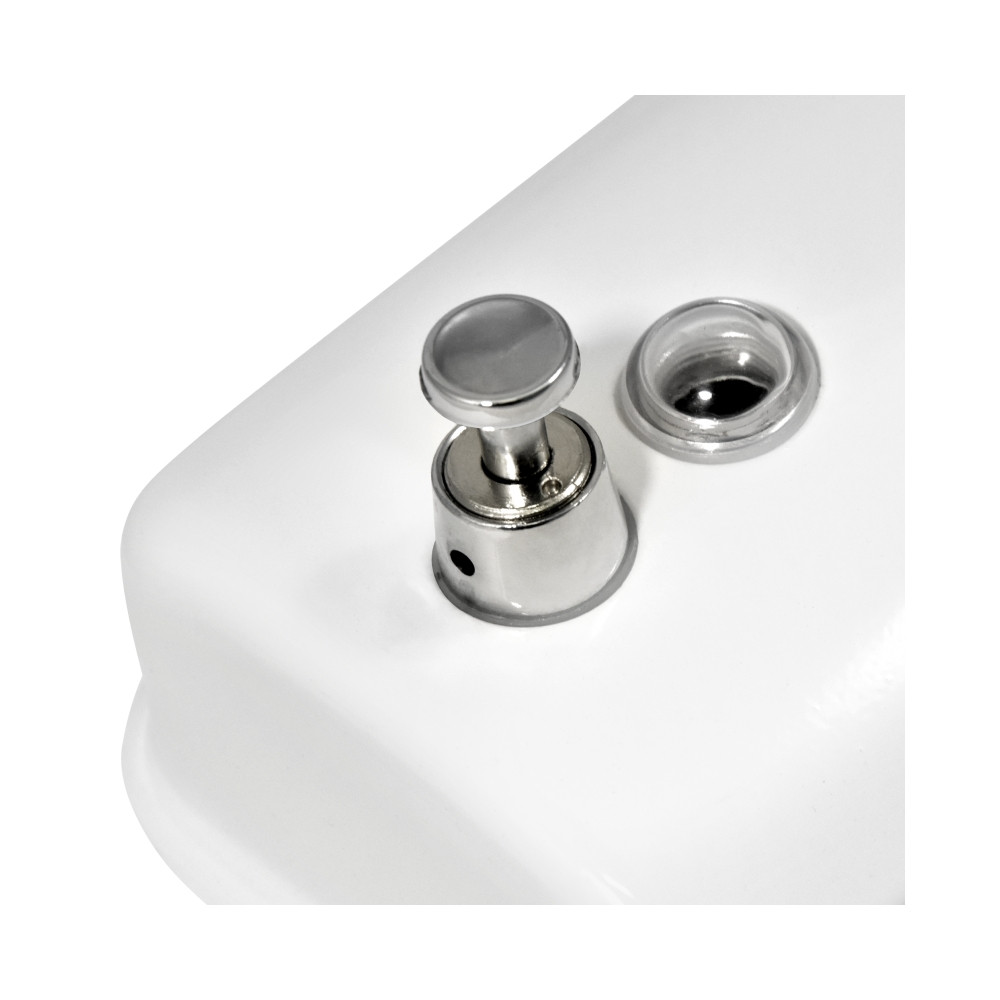 Дозатор для жидкого мыла Puff-8615W нержавейка, 1000мл (белый) - фото 6 - id-p192322386