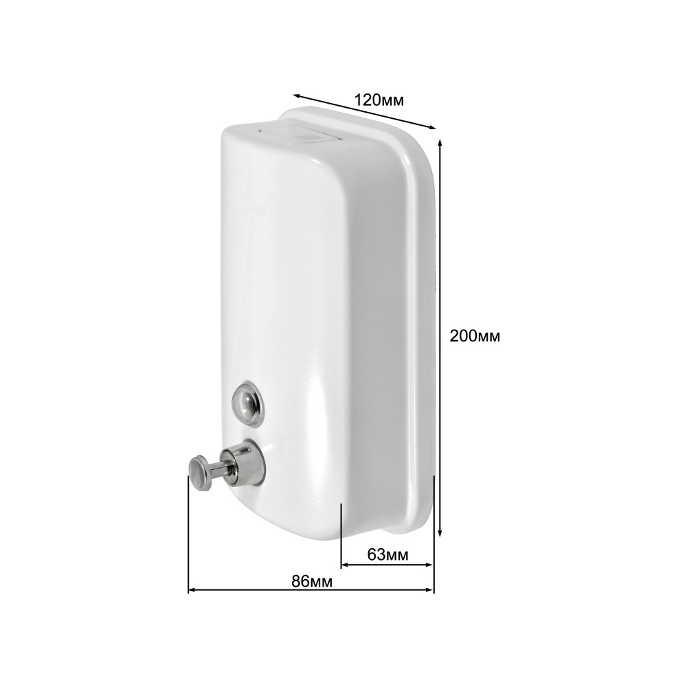 Дозатор для жидкого мыла Puff-8615W нержавейка, 1000мл (белый) - фото 8 - id-p192322386