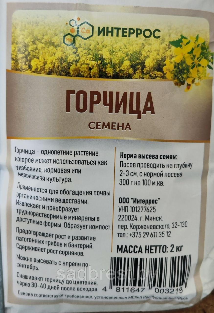 Семена Горчица белая сидерат, медонос (упаковка 2 кг) - фото 1 - id-p161708603