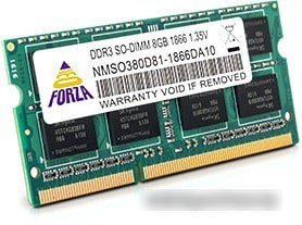 Оперативная память Neo Forza 8GB DDR3 SODIMM PC3-12800 NMSO380D81-1600DA10 - фото 2 - id-p214576709