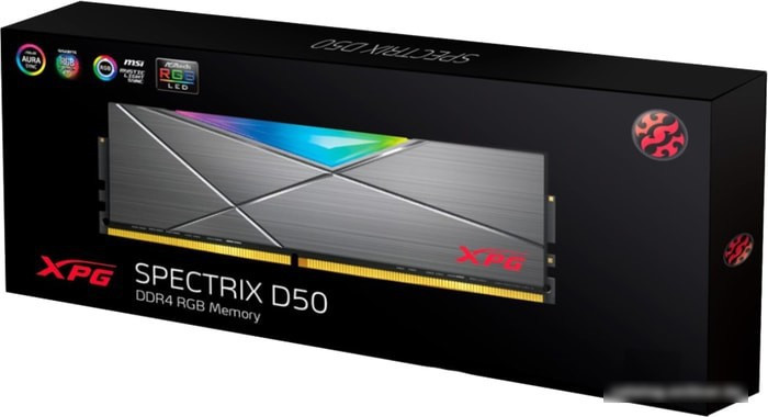 ADATA XPG Spectrix D50 RGB 8GB DDR4 PC4-25600 AX4U32008G16A-ST50 - фото 5 - id-p214576713