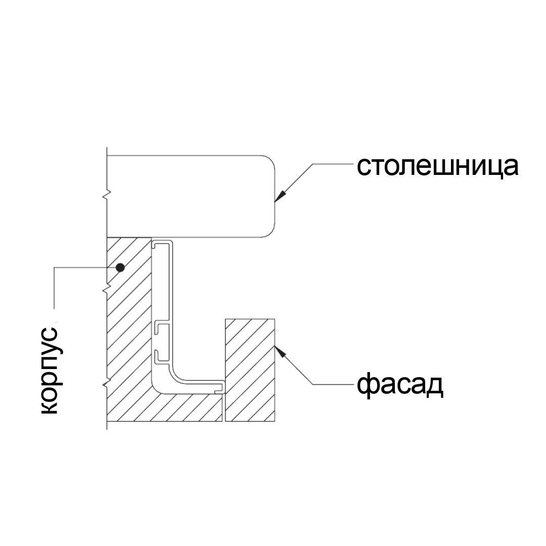 Горизонтальный L профиль черный матовый анод, L 4100 мм - фото 2 - id-p214501821