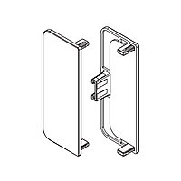 Комплект закрытых заглушек для C-образного профиля (2 шт.) серый