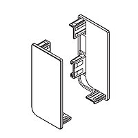 Комплект закрытых заглушек для L-образного профиля (2 шт.) черный