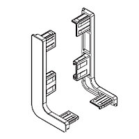 Комплект открытых заглушек для L-образного профиля (2 шт.) белый