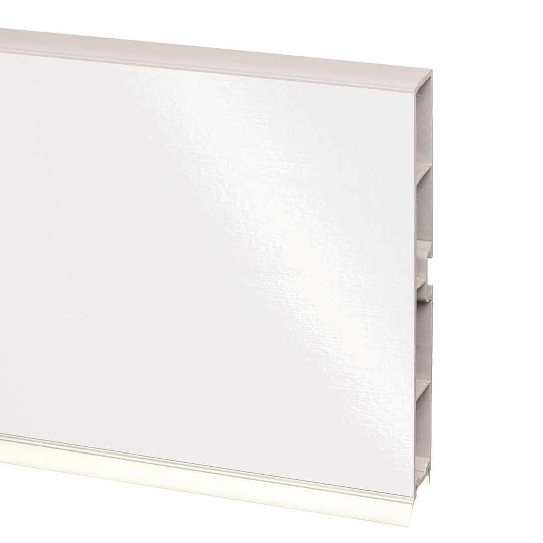 Цоколь для кухни Rehau Trend 100 мм, белый глянцевый 1231L, L 4000