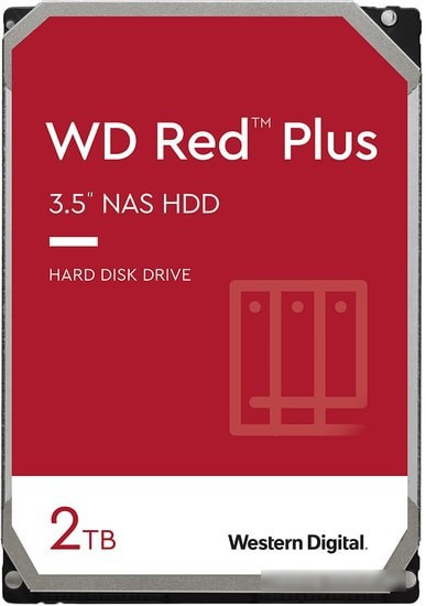 Жесткий диск WD Red Plus 2TB WD20EFZX - фото 1 - id-p214579998