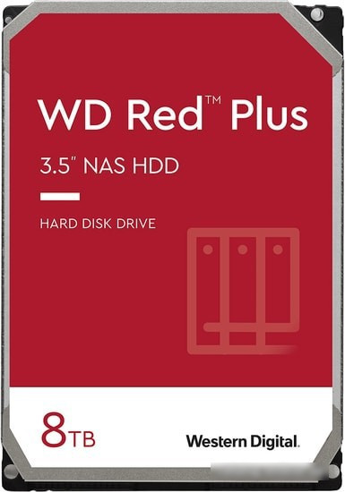 Жесткий диск WD Red Plus 8TB WD80EFZZ - фото 1 - id-p214580004