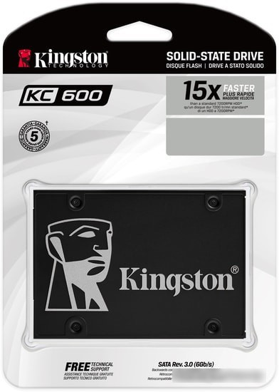SSD Kingston KC600 1TB SKC600/1024G - фото 4 - id-p214580128