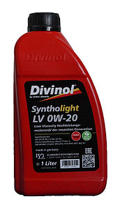 Моторное масло Divinol Syntholight LV 0W-20 (синтетическое моторное масло 0w20) 1 л.