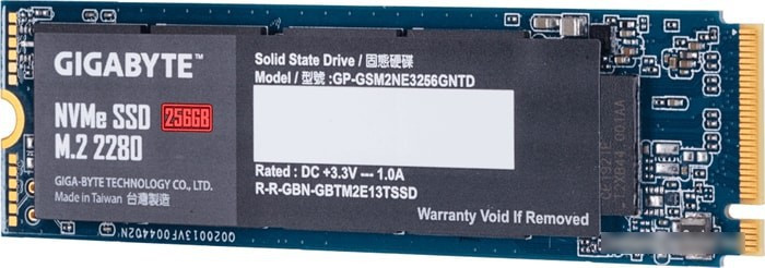 SSD Gigabyte NVMe 256GB GP-GSM2NE3256GNTD - фото 2 - id-p214580307