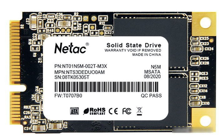 SSD Netac Внутренний SSD mSATA 2TB Netac N5M - фото 1 - id-p214580549