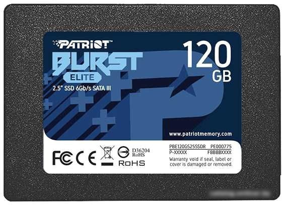 SSD Patriot Burst Elite 120GB PBE120GS25SSDR - фото 1 - id-p214580606