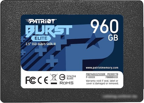 SSD Patriot Burst Elite 960GB PBE960GS25SSDR - фото 1 - id-p214580610