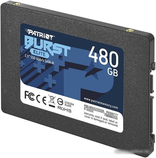 SSD Patriot Burst Elite 480GB PBE480GS25SSDR - фото 2 - id-p214580619