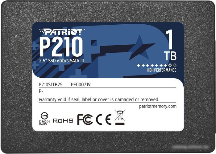 SSD Patriot P210 1TB P210S1TB25 - фото 1 - id-p214580633
